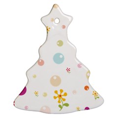 Flower Floral Star Balloon Bubble Ornament (christmas Tree)  by Mariart