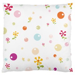 Flower Floral Star Balloon Bubble Large Cushion Case (two Sides) by Mariart