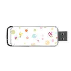 Flower Floral Star Balloon Bubble Portable Usb Flash (one Side) by Mariart