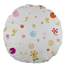 Flower Floral Star Balloon Bubble Large 18  Premium Round Cushions by Mariart