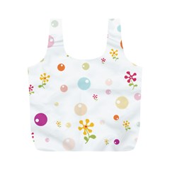 Flower Floral Star Balloon Bubble Full Print Recycle Bags (m)  by Mariart