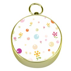 Flower Floral Star Balloon Bubble Gold Compasses by Mariart