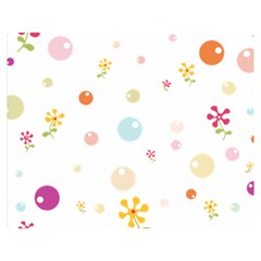 Flower Floral Star Balloon Bubble Double Sided Flano Blanket (medium)  by Mariart