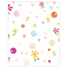 Flower Floral Star Balloon Bubble Drawstring Bag (small) by Mariart