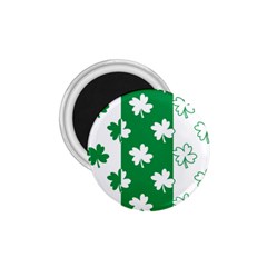 Flower Green Shamrock White 1 75  Magnets by Mariart