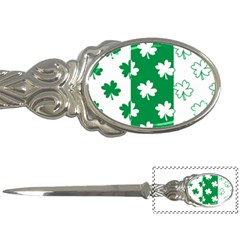 Flower Green Shamrock White Letter Openers by Mariart