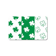 Flower Green Shamrock White Magnet (name Card) by Mariart