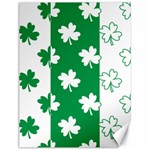 Flower Green Shamrock White Canvas 12  x 16   11.86 x15.41  Canvas - 1