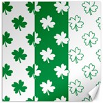 Flower Green Shamrock White Canvas 16  x 16   15.2 x15.41  Canvas - 1