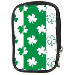 Flower Green Shamrock White Compact Camera Cases by Mariart