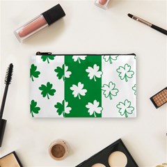 Flower Green Shamrock White Cosmetic Bag (small)  by Mariart