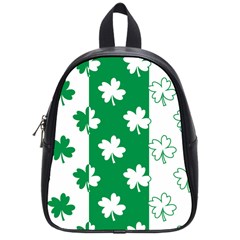 Flower Green Shamrock White School Bags (small)  by Mariart