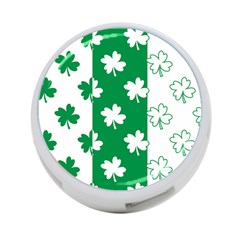 Flower Green Shamrock White 4-port Usb Hub (one Side) by Mariart