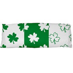 Flower Green Shamrock White Body Pillow Case (dakimakura) by Mariart