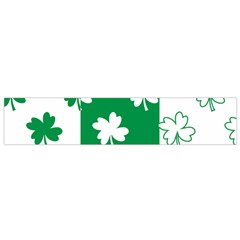 Flower Green Shamrock White Flano Scarf (small) by Mariart