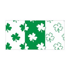 Flower Green Shamrock White Yoga Headband