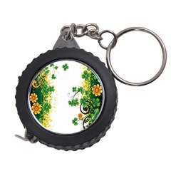 Flower Shamrock Green Gold Measuring Tapes by Mariart