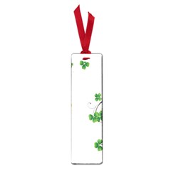 Flower Shamrock Green Gold Small Book Marks by Mariart