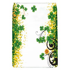 Flower Shamrock Green Gold Flap Covers (l)  by Mariart