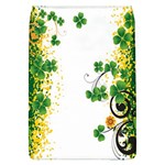 Flower Shamrock Green Gold Flap Covers (L)  Front