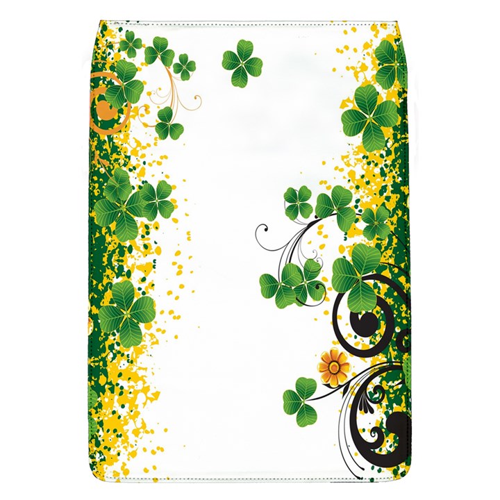 Flower Shamrock Green Gold Flap Covers (L) 