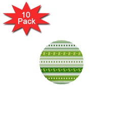 Flower Floral Green Shamrock 1  Mini Buttons (10 Pack)  by Mariart