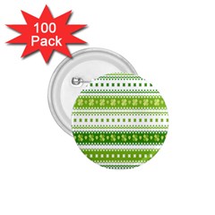 Flower Floral Green Shamrock 1 75  Buttons (100 Pack) 