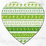 Flower Floral Green Shamrock Jigsaw Puzzle (Heart) Front