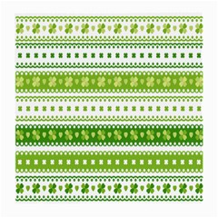 Flower Floral Green Shamrock Medium Glasses Cloth (2-side) by Mariart