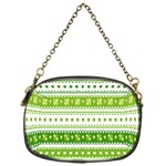 Flower Floral Green Shamrock Chain Purses (One Side)  Front