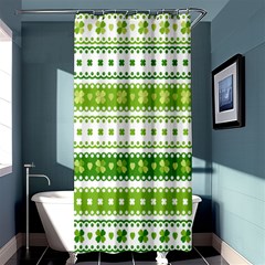 Flower Floral Green Shamrock Shower Curtain 36  X 72  (stall)  by Mariart