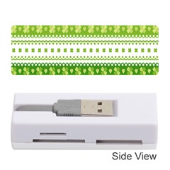 Flower Floral Green Shamrock Memory Card Reader (stick)  by Mariart