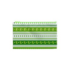 Flower Floral Green Shamrock Cosmetic Bag (xs) by Mariart