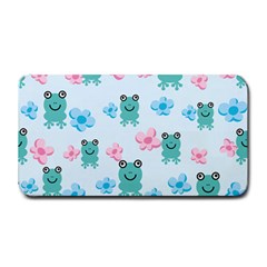 Frog Green Pink Flower Medium Bar Mats by Mariart