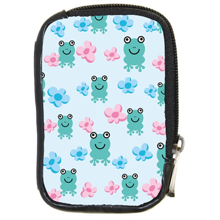 Frog Green Pink Flower Compact Camera Cases