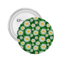 Flower Sunflower Yellow Green Leaf White 2 25  Buttons