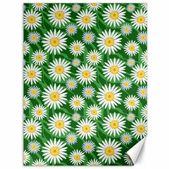 Flower Sunflower Yellow Green Leaf White Canvas 36  X 48   by Mariart