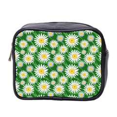 Flower Sunflower Yellow Green Leaf White Mini Toiletries Bag 2-side by Mariart