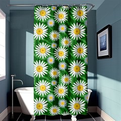 Flower Sunflower Yellow Green Leaf White Shower Curtain 36  X 72  (stall)  by Mariart