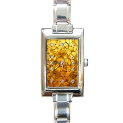 Gold Rectangle Italian Charm Watch by Mariart