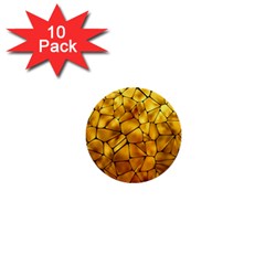 Gold 1  Mini Buttons (10 Pack) 