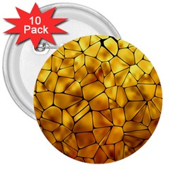 Gold 3  Buttons (10 Pack)  by Mariart