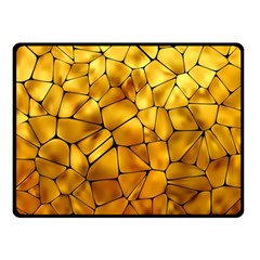 Gold Double Sided Fleece Blanket (small)  by Mariart