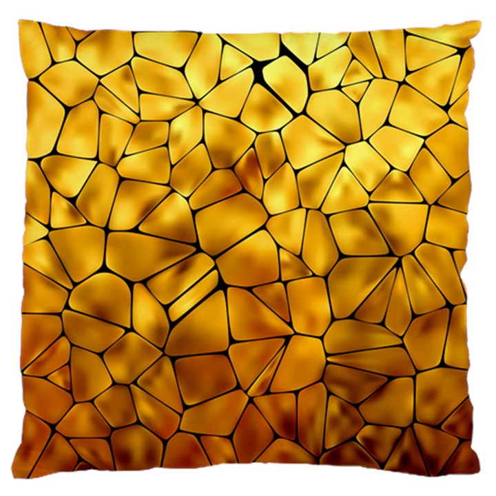 Gold Large Flano Cushion Case (One Side)