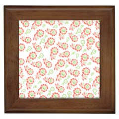 Flower Floral Red Star Sunflower Framed Tiles