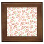 Flower Floral Red Star Sunflower Framed Tiles Front