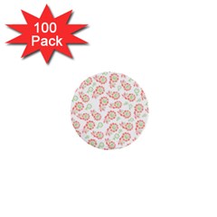 Flower Floral Red Star Sunflower 1  Mini Buttons (100 Pack)  by Mariart