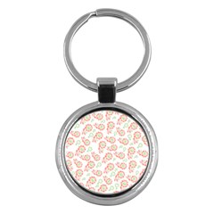 Flower Floral Red Star Sunflower Key Chains (round)  by Mariart