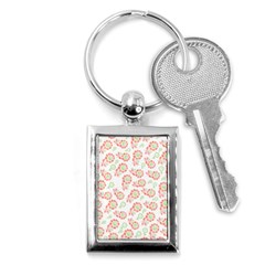 Flower Floral Red Star Sunflower Key Chains (rectangle)  by Mariart