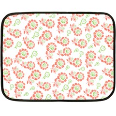 Flower Floral Red Star Sunflower Fleece Blanket (mini) by Mariart